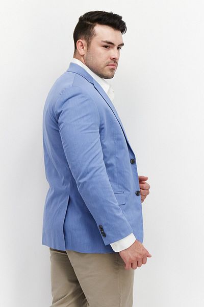 Sean John Men Regular Fit Plain Blazer, Blue