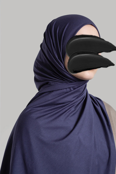 Lemaye bumbac moale Şal - Albastru denim