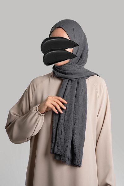 Lemaye شال من الخيزران باللون الرمادي