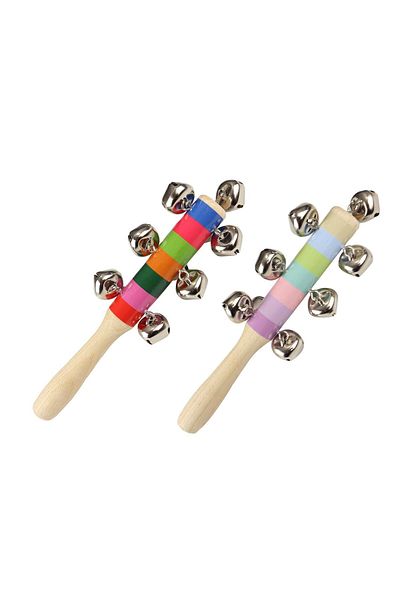 JWIN JSZ-101 Orff Rhythm Tool with Metal Bell - Wooden Maracas