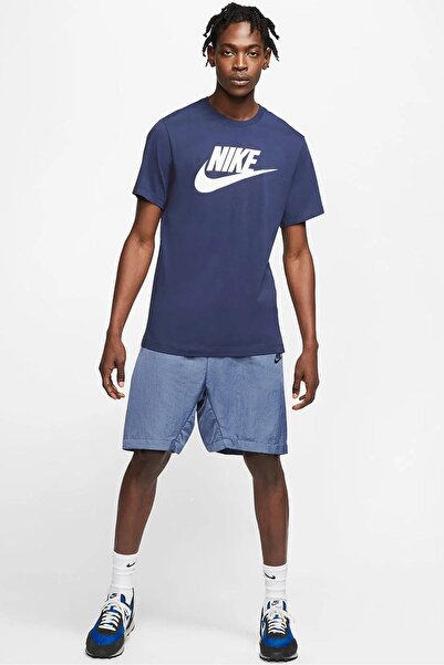 Nike Tricou unisex Futura Swoosh Logo - Bleumarin
