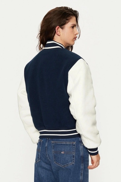 Tommy Hilfiger TJW WOOL VARSITY JACKET EXT Dámská tmavě modrá bunda DW0DW19320C1G