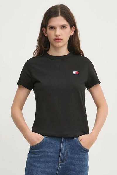Tommy Hilfiger Жіноча чорна футболка прямого крою