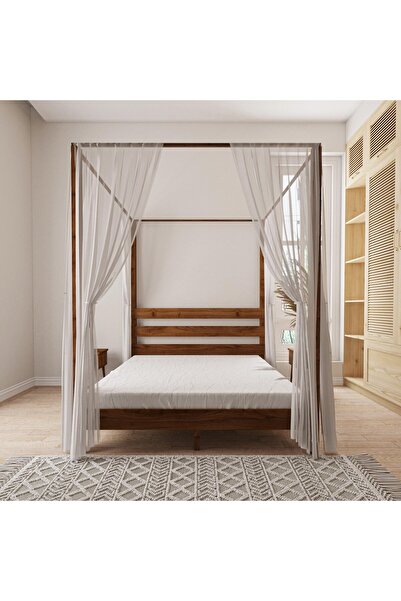 renazzo mobilya NATURA CİBİDİRİKLİ MASİF ÇAM AHŞAP KARYOLA 2 KOMODİN SET CEVİ...