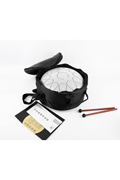 JWIN Jtn-1213 12 Inç 13 Ses Ton Çelik Handpan Tongue Drum Davulu - Beyaz