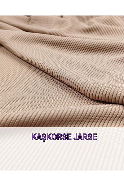Kumaş Parça Λεπτό ζέρσεϊ σε χρώμα Cappucino (Πλάτος 100 cm x Μήκος 275 cm)