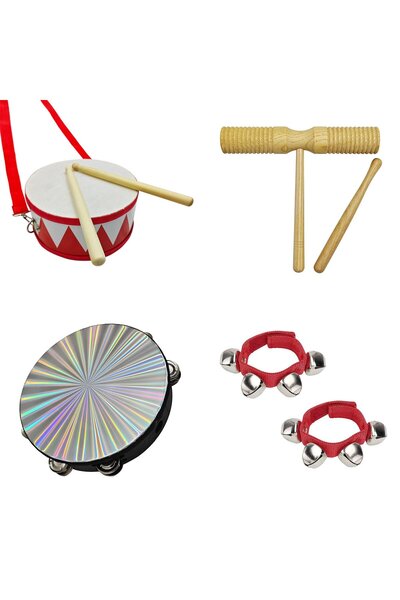 JWIN OPS-404 Ritim Aletleri 4'lü Orff Perküsyon Seti