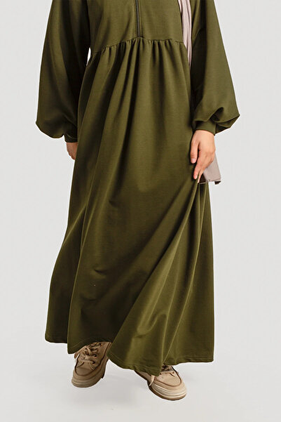 Lemaye Haki Hijab Sweat Elbise