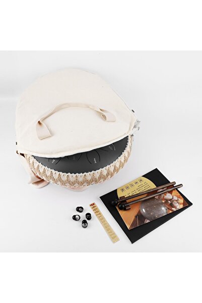 Genel Markalar Jtn-1415 14 Inç 15 Ses Ton Çelik Handpan Tongue Drum Davulu - Siyah
