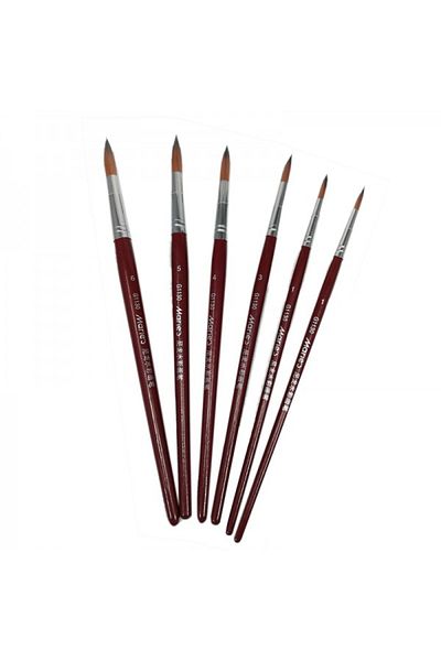 Luna 6 Pieces of Water Color and Rutuş Brushes - between N0:1 and N0:12