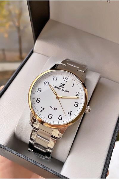 Daniel Klein Brand Yellow Silver Color Women's Wristwatch - Bracelet