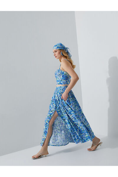 Koton Μίντι φλοράλ φούστα με τσέπες