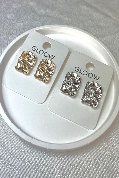 DEMOKAN Women's Earrings 3cm Rectangular Plate Tarnish-Free Earrings