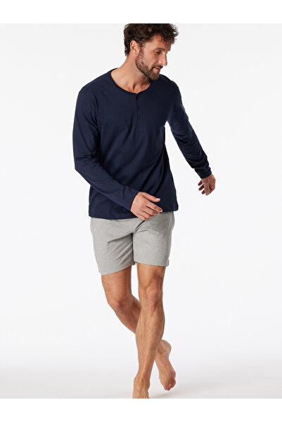 Schiesser Pyjamaoberteil Longsleeve Mix & Relax Schlaf-Oberteil Nachthemd Sleepshirt