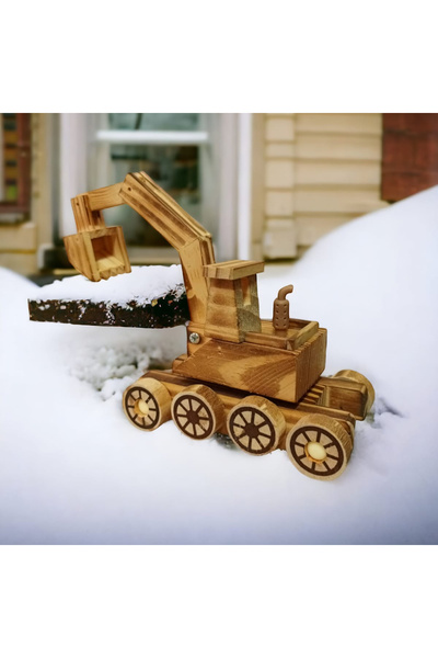 AZRA HEDİYELİK Ahşap Oyuncak İş Makine Ve Kamyon Modelleri