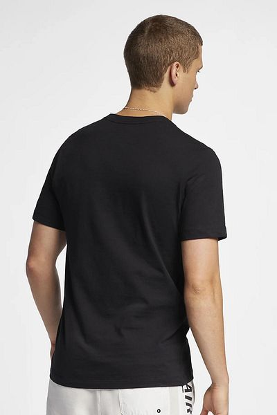 Nike Αθλητικά ρούχα Futura Swoosh Logo T-shirt Unisex εμπριμέ μπλουζάκι μαύρο