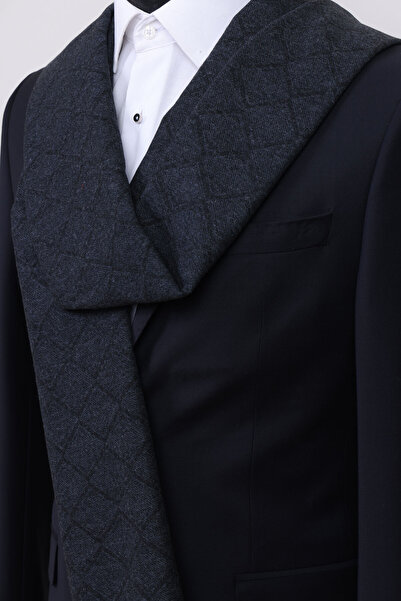 Esgue Μαύρο κασκόλ και κασκόλ με μοτίβο Indigo