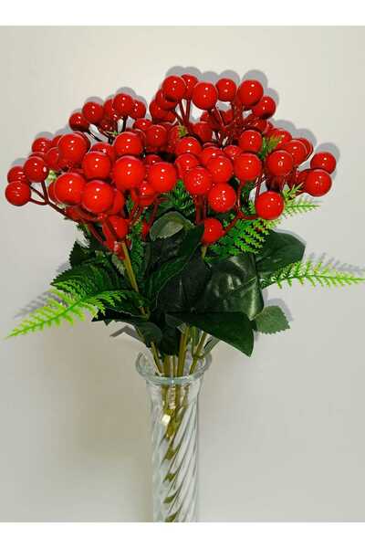 OSO HOME 2 باقة، اصطناعي 1 زهرة كوكينا ذات جودة زاهية اللون 30 سم 7 فروع