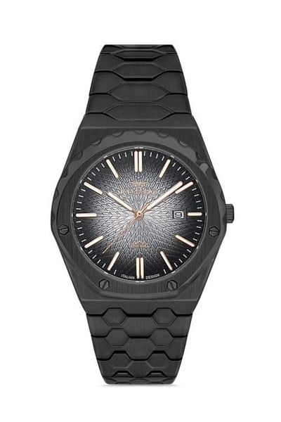 FERRO Black Color Men's Wrist Watch with Metal Band