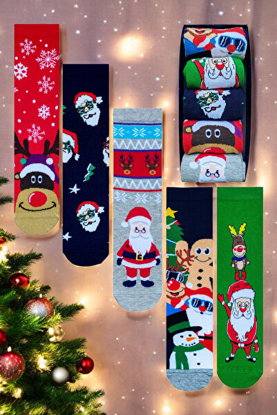 ZEYZEY MONKEY New Year's Themed New Year's Socks Set in a Special Gift Box of 5