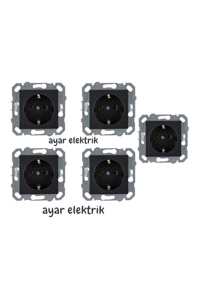 Netelsan Byobu 5 Black Grounded Sockets - Frameless