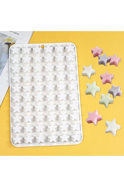 Eminonutoptanci Sugarcraft Silicone Cake Mold - Tiny Star Figures, Sugar Plasticine and Jelly Bean Mold