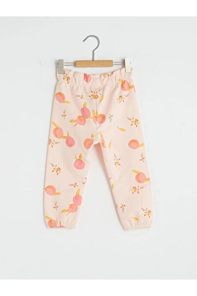 LC Waikiki LCW baby Mercan Desenli İnce Kız Bebek Eşofman Alt