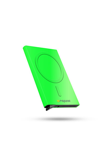 Wrapsol Magsafe Mekanizmalı Kartlık Rfid Korumalı Alüminyum Otomatik Kredi Ka...