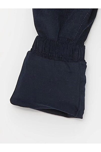 LC Waikiki LCW baby Lacivert Beli Lastikli Basic Kadife Erkek Bebek Pantolon