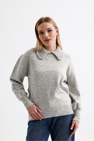 ikomteks Pulover din tricot de piatră cu gât polo