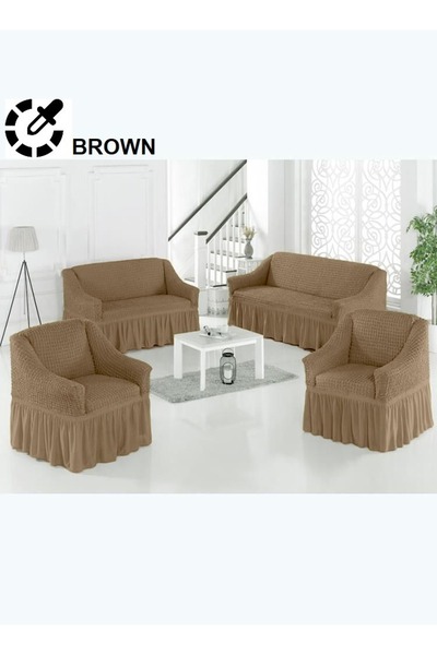 Evory Home طقم أغطية أريكة مكون من 4 قطع من 7 مقاعد (3+2+1+1) قابل للتمدد للغاية