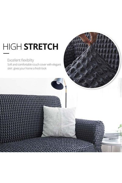 Evory Home Sofa Cover 4-Pieces Set of 7-Seater (3+2+1+1) Super Stretchable