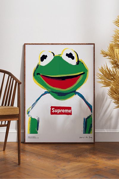 House Gorgeous Poster cu design colorat modern fără rame Supreme Kermit Colecția Dolce Vita