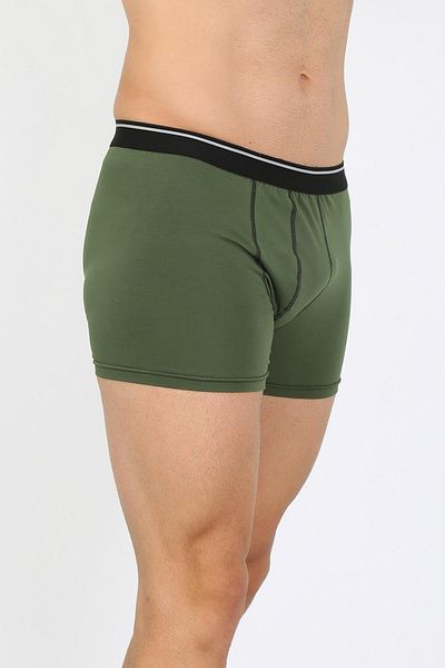 Akbeniz Ανδρικό βαμβακερό Lycra Boxer Khaki 40133