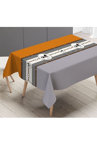 HIC مفرش طاولة سفرة مقاوم للماء مقاس 137×150 سم