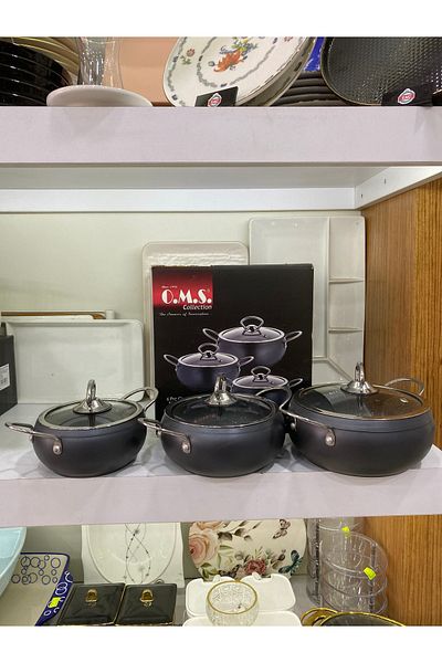 OMS 6 Pcs 2.8 Granite Mini Sphere Cooker Set - Anthracite