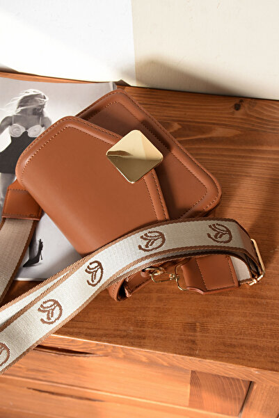 ESTUTE Γυναικεία τσάντα ώμου Mini City με λεπτομέρεια κλειδαριάς