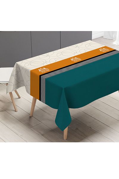 HIC مفرش طاولة سفرة مقاوم للماء مقاس 137×150 سم