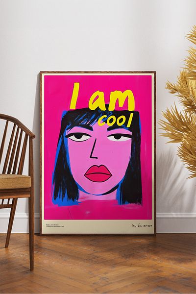 House Gorgeous I Am Cool Poster cu design modern colorat fără încadrare Colecția Dolce Vita