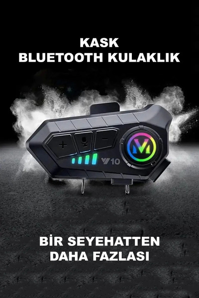 Genel Markalar Kask Kulaklık Interkom Rgb Işıklı Motosiklet İnterkomu Y10