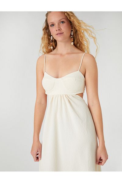 Koton Şahika Ercümen Strappy dlouhé šaty - X