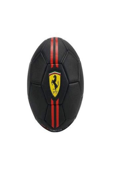 Ferrari 5 MACHINE SEWING SOCCER BALL black two RED lines F611