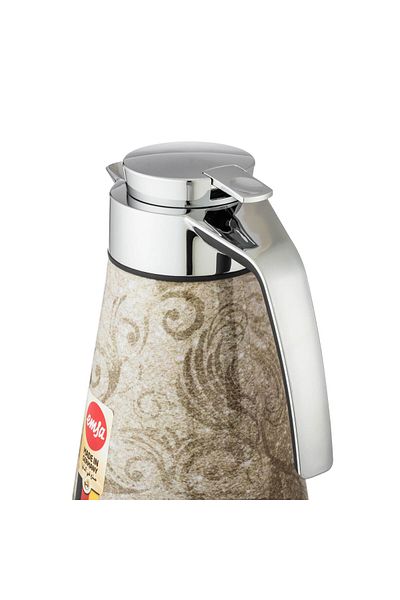 Dania German amsa Thermos 1 liter capacity beige and silver color
