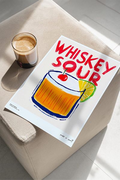 House Gorgeous Poster cu design colorat modern fără rame Whiskey Sour Colecția Dolce Vita