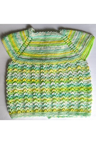 Bircan Hediyelik Gökkuşağı El Örgüsü Robadan Bebek Yeleği 1 - 3 Yaş