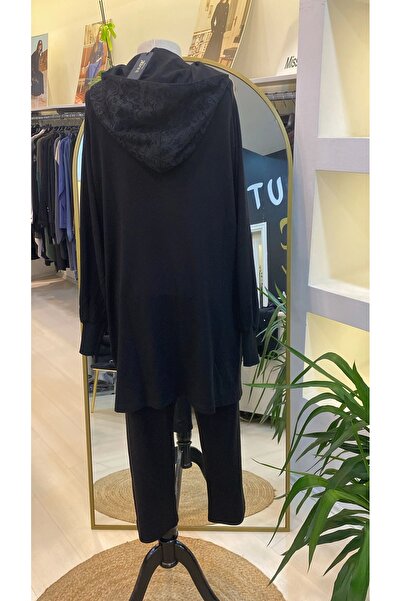 Invee Invee Lace Detailed Black Suit 6876