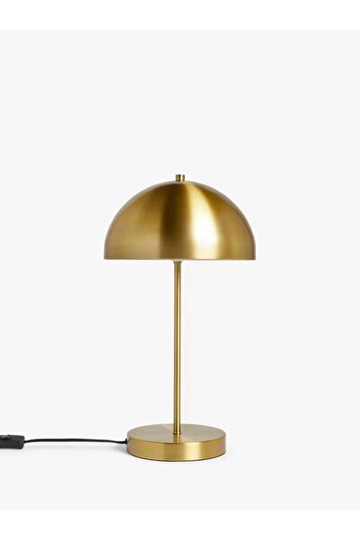 burenze Modern Tasarım Mini Mars Abajur Kablolu Aç Kapa Butonlu Fişli Eskitme Gold