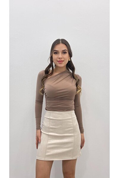 MODA ΓΥΝΑΙΚΕΙΑ ΚΡΕΜ ΚΡΕΜ ΜΙΝΙ ΦΟΥΣΤΑ