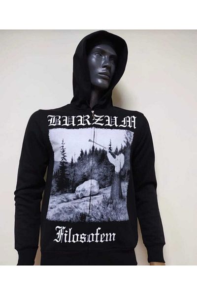 FULL TOLERANCE Суитшърт с качулка и цип с щампа на Burzum Filosefem Metal Band