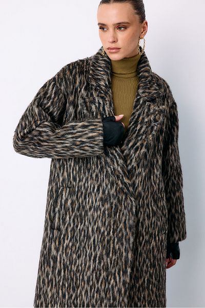 Sateen Παλτό τσέπης με σχέδιο Leopard - LEOPARD